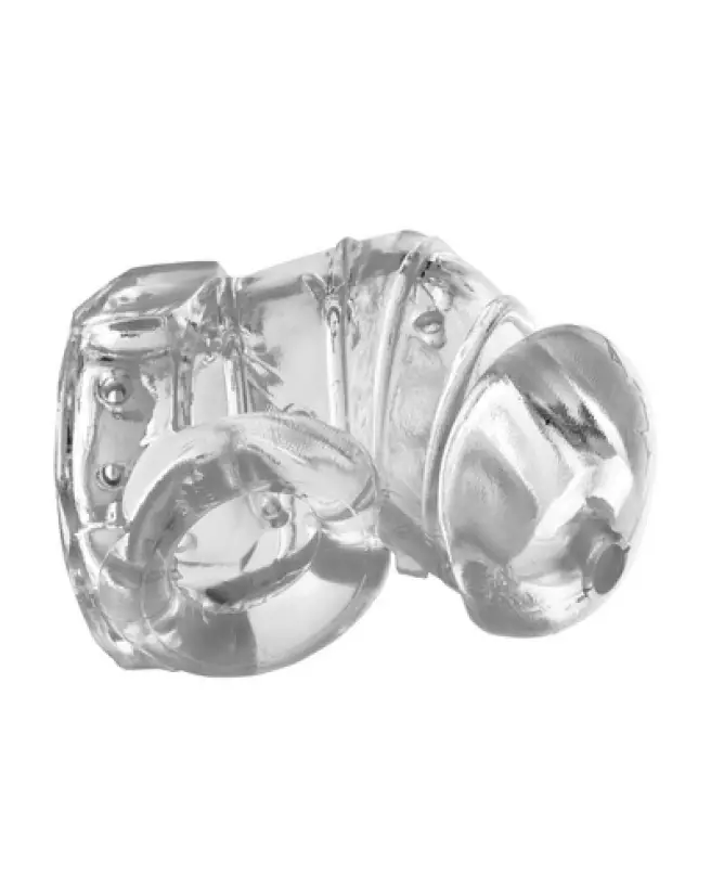 Image de la cage de chasteté Detained 2.0 par XR Brands, idéale pour des jeux BDSM sécurisés-1