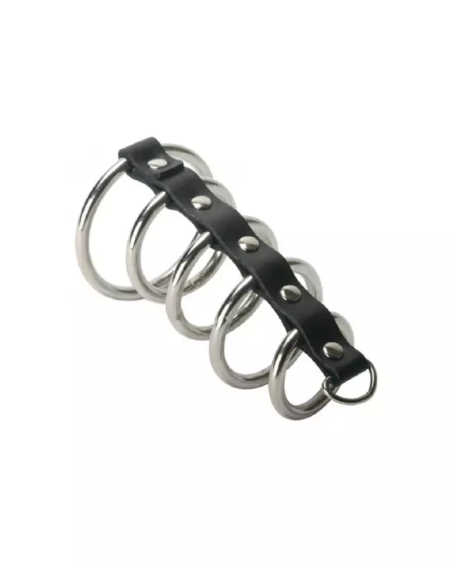 Gates of Hell 5 Rings par XR Brands, Anneaux Cockring en Métal-5