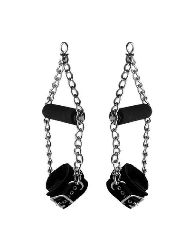 Menottes de Suspension en Cuir Nubuck avec Doublure en Fourrure XR Brands-1