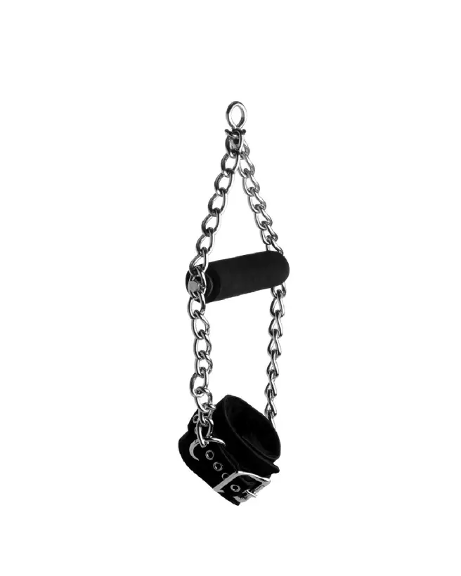 Menottes de Suspension en Cuir Nubuck avec Doublure en Fourrure XR Brands-2