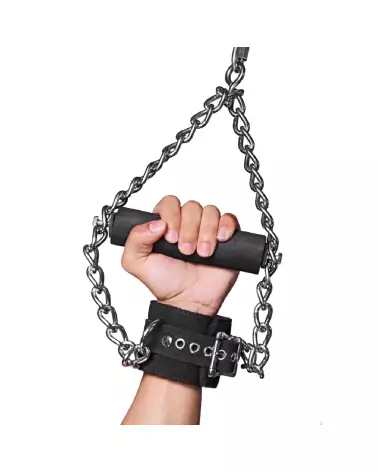 Menottes de Suspension en Cuir Nubuck avec Doublure en Fourrure XR Brands-6