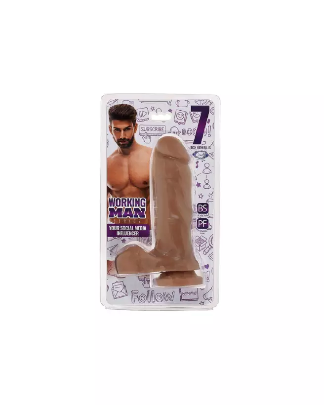 Dildo Working Man Cloud 9 réaliste 18 cm pour une expérience authentique-2