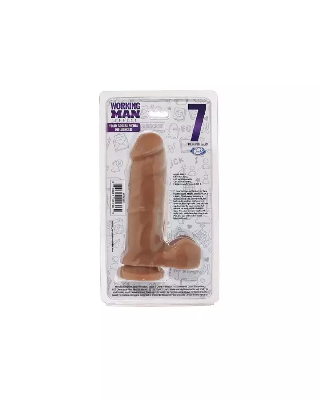 Dildo Working Man Cloud 9 réaliste 18 cm pour une expérience authentique-3
