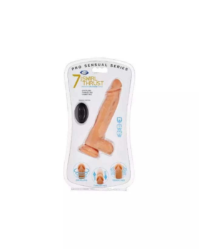 Image du dildo Pro Sensual Swirl Thrust de Cloud 9, sextoy réaliste 18 cm-2