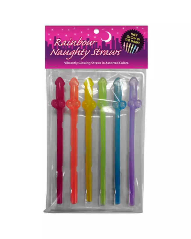 Image des Pailles Coquines Rainbow Naughty Straws pour EVJF par KHEPER GAMES-1