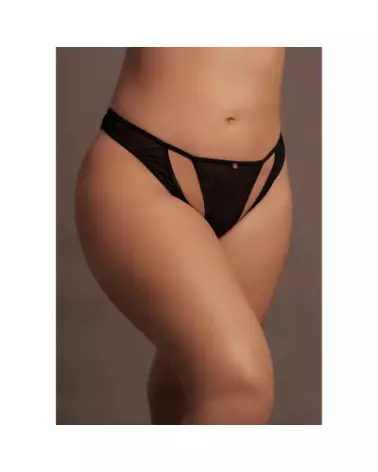 Image Milou Elastic Mesh Brief taille plus avec détails dorés - Le Désir by Shots-1