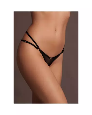 Ella Thong Le Désir en Maille Élastique avec Détails Dorés-1