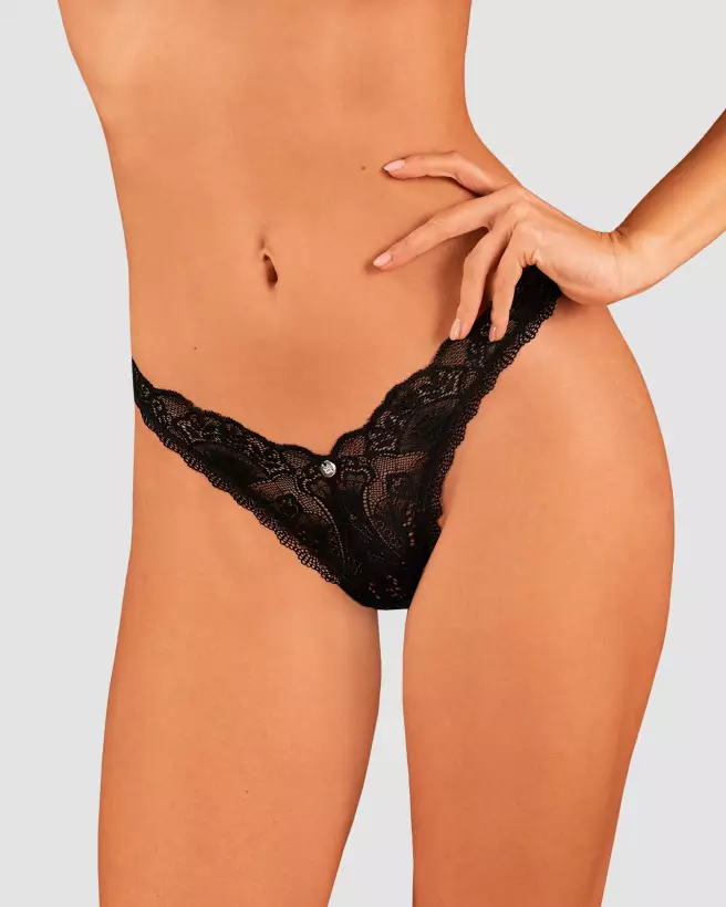 String Donna Dream noir Obsessive - Lingerie fine et élégante-5