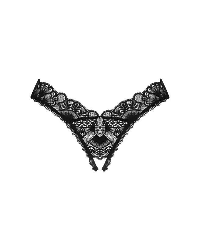 Image du string ouvert Donna Dream noir par Obsessive, lingerie séduisante et confortable-11