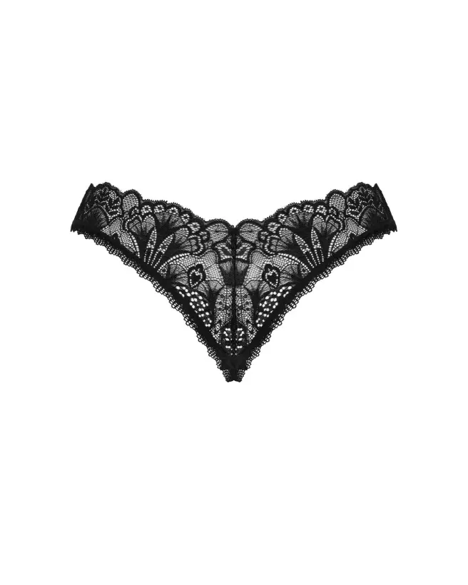 Image du string ouvert Donna Dream noir par Obsessive, lingerie séduisante et confortable-12