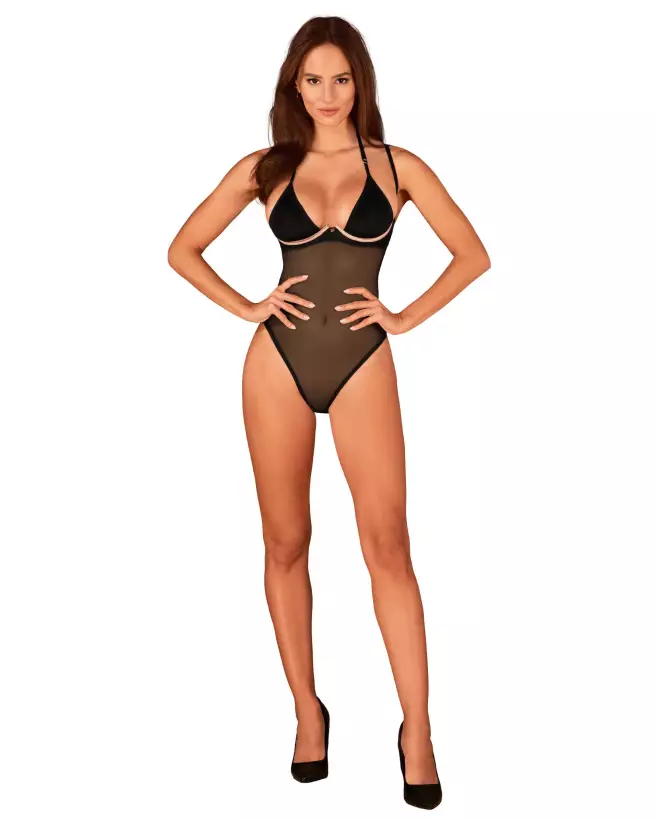 Body Selinne Noir Obsessive - Lingerie de Luxe pour Femme-3