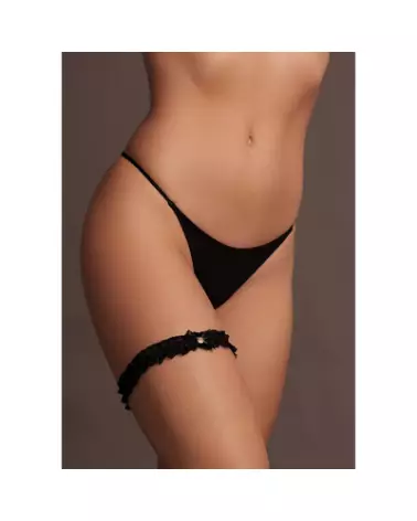 Noel Elastic Lace Garter with Golden Details by Le Désir-1