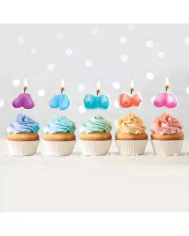 Image des bougies Dirty Boob de Little Genie pour EVJF, idéal pour fêtes et célébrations humoristiques-1