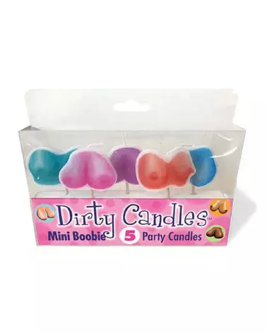 Image des bougies Dirty Boob de Little Genie pour EVJF, idéal pour fêtes et célébrations humoristiques-2