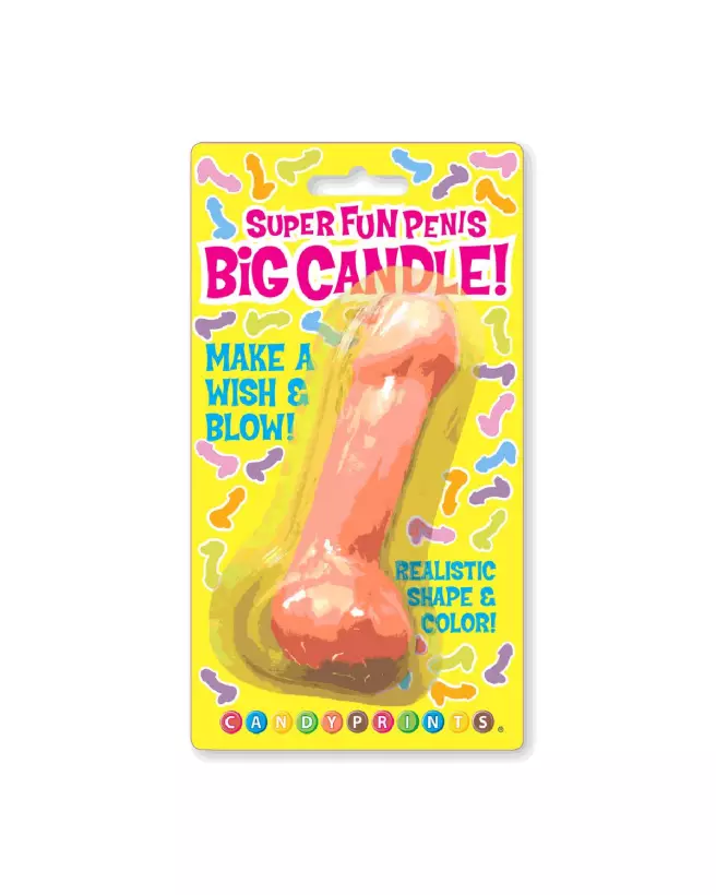 Image de la bougie rose Super Fun Big Penis de Little Genie pour EVJF et fêtes-2