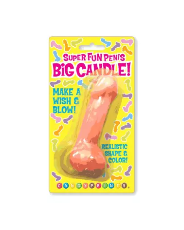 Image de la bougie rose Super Fun Big Penis de Little Genie pour EVJF et fêtes-3