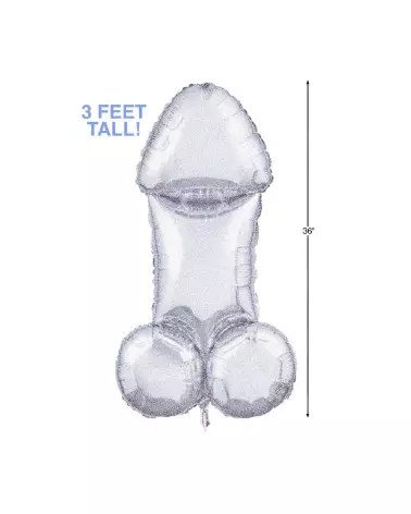Ballons Mylar 3ft modèle Disco Penis Glitteratti par Little Genie pour EVJF et fêtes-2