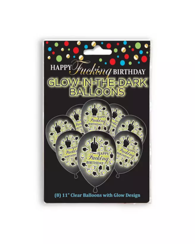 Ballons lumineux Happy F'ing Birthday pour EVJF et soirées festives par Little Genie Productions-1