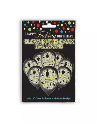Ballons lumineux Happy F'ing Birthday pour EVJF et soirées festives par Little Genie Productions-1