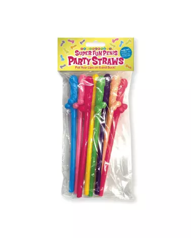 Image de pailles en forme de pénis multicolores de Little Genie pour EVJF et fêtes-3