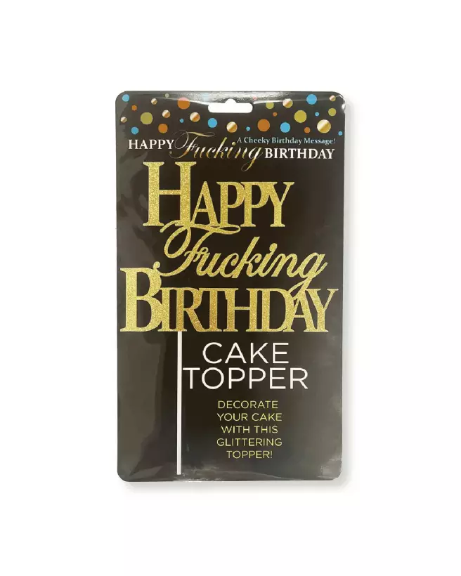 Cake Topper Happy F'ing Birthday Little Genie pour EVJF et fêtes anniversaire-3
