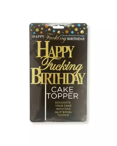 Cake Topper Happy F'ing Birthday Little Genie pour EVJF et fêtes anniversaire-3