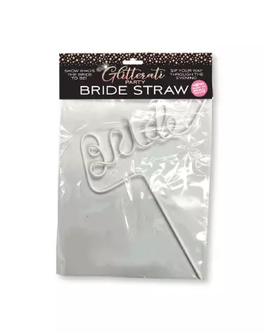 Chapeau de paille blanc Glitterati Bride pour EVJF par Little Genie Productions-3
