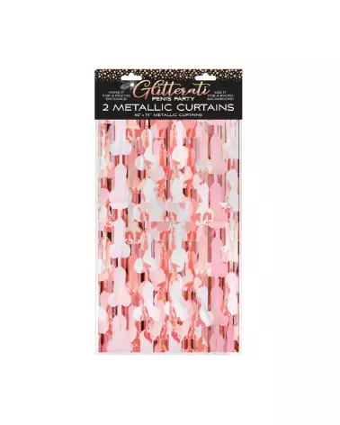 Image de rideaux à paillettes pénis Glitterati de Little Genie pour EVJF et fêtes-2