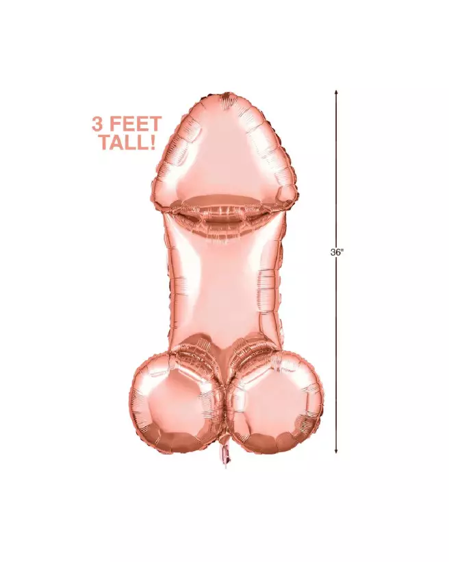 Ballon Mylar Rose Gold 3ft pour EVJF et fêtes par Little Genie Productions-4