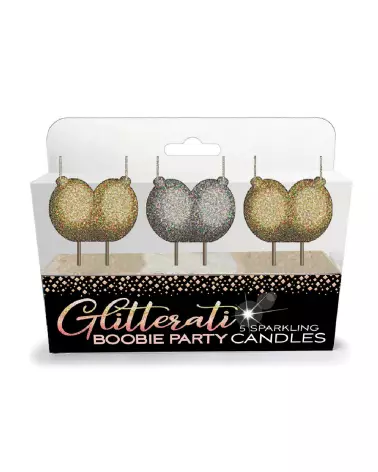 Image du set de bougies Boobie Glitterati par Little Genie pour EVJF et soirées festives-3