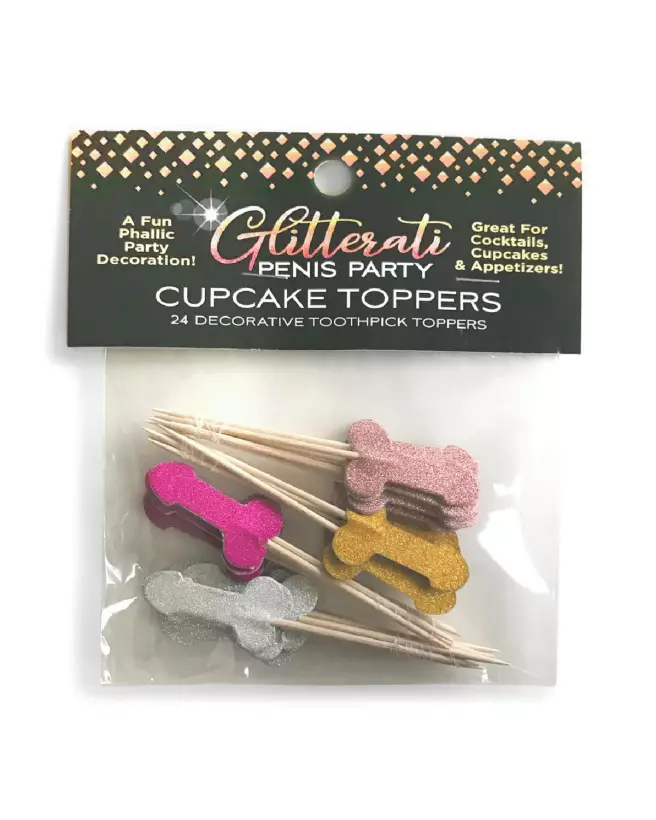 Image du set de cupcakes pénis Glitterati pour EVJF par Little Genie Productions-2