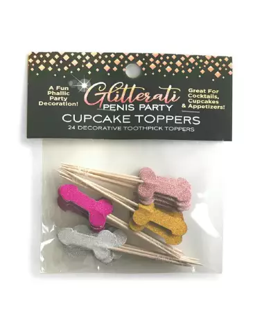Image du set de cupcakes pénis Glitterati pour EVJF par Little Genie Productions-3