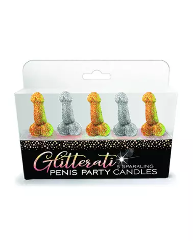 Image Bougies Pénis Glitterati Little Genie pour EVJF et Fêtes-3