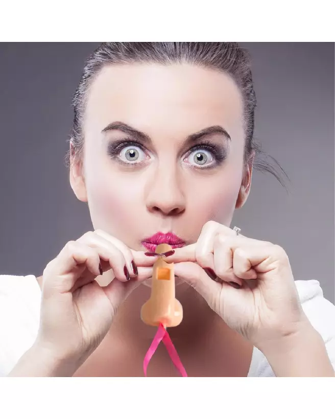 Sifflets en forme de pénis Super Fun Penis pack de 6 par Little Genie pour soirées et fêtes humoristiques-4