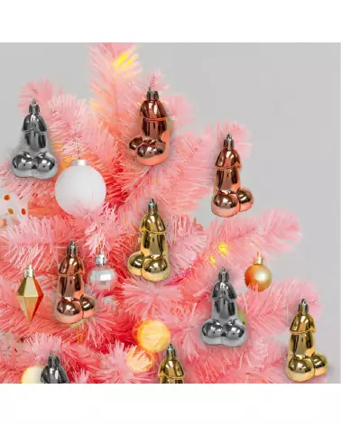 Image des Ornements Pénis Métalliques Glitterati par Little Genie pour Décoration Humoristique-4