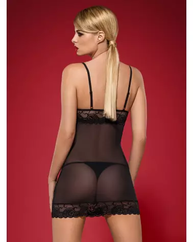 Nuisette Wonderia Noir Obsessive - Lingerie Sensuelle et Élégante-4