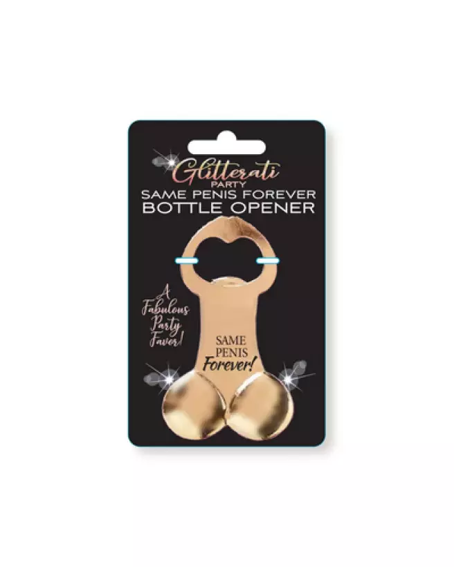 Image de l'ouvre-bouteille pénis Glitterati de Little Genie, parfait pour EVJF et soirées festives-1