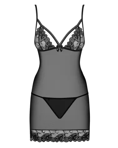 Nuisette Wonderia Noir Obsessive - Lingerie Sensuelle et Élégante-5