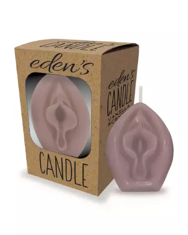 Image de la Bougie Parfumée Vanille Eden’s Candle en couleur taupe - Accessoire pour Amoureux de Little Genie Productio-2
