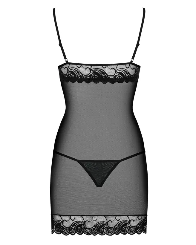 Nuisette Wonderia Noir Obsessive - Lingerie Sensuelle et Élégante-6