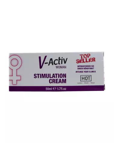 Image de la Crème Stimulante V-Activ HOT pour augmentation de la libido féminine 50ml-2