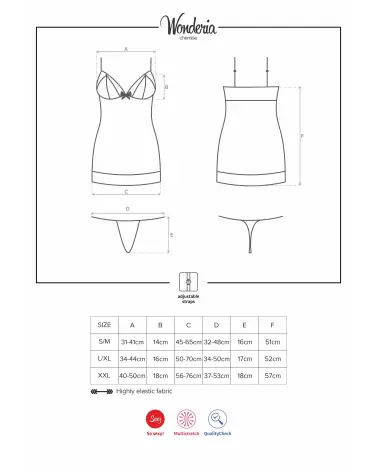 Nuisette Wonderia Noir Obsessive - Lingerie Sensuelle et Élégante-7