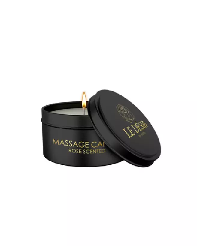 Bougie de massage érotique parfumée à la rose Le Désir by Shots-1