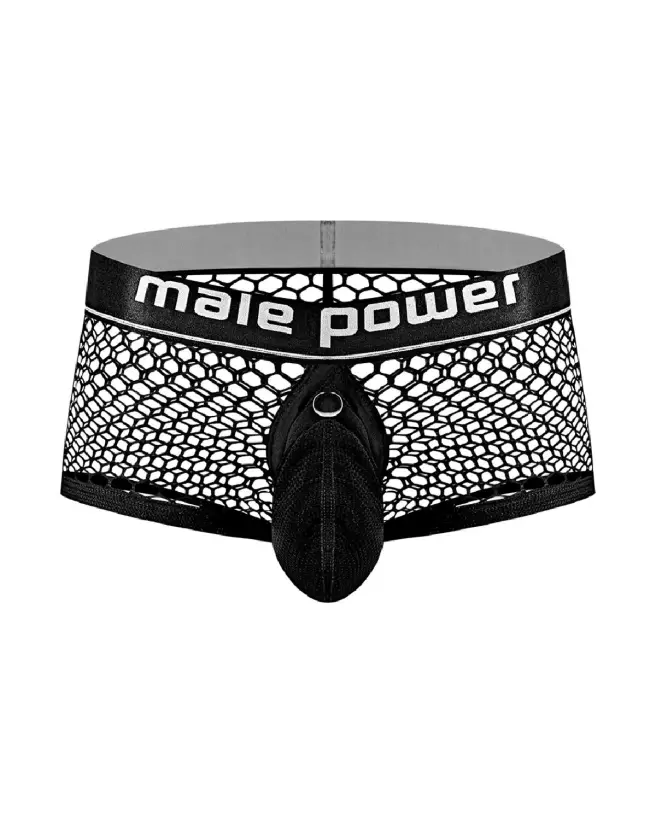 Mini Cock Ring Short Noir Taille L par Male Power - Confort et Style-5