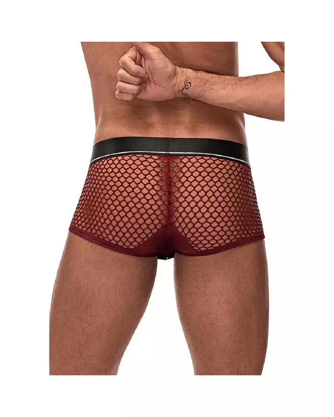 Image du Mini Cock Ring Short Burgundy Taille L par Male Power, jockstrap élégant-3