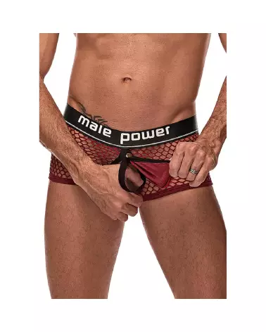 Mini Cock Ring Short Burgundy Taille S par Male Power - Jockstrap Confort et Style-4