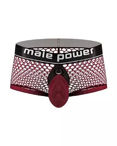 Mini Cock Ring Short Burgundy Taille S par Male Power - Jockstrap Confort et Style-5