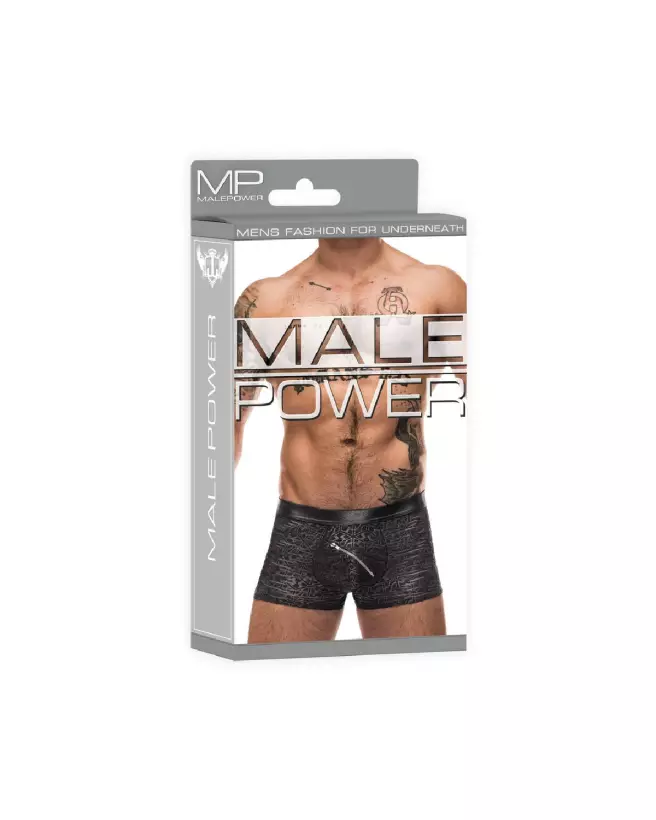 Image du Zip Pouch Short Noir Taille M par Male Power, Jockstrap sportif et élégant-2