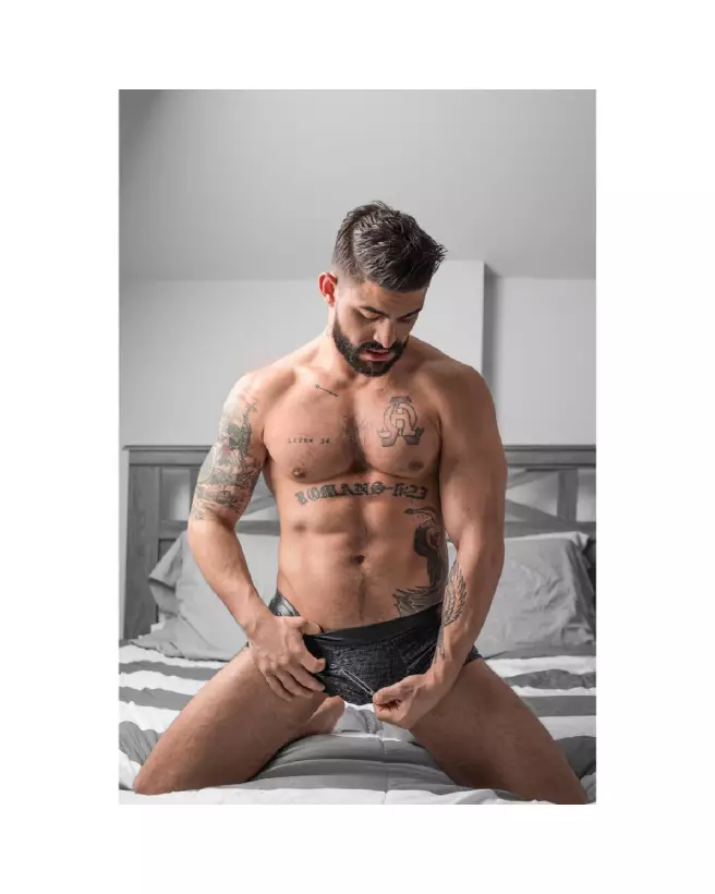 Image du Zip Pouch Short Noir Taille M par Male Power, Jockstrap sportif et élégant-6