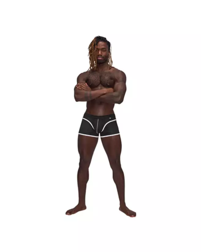 Image Mini Short Noir Taille L Male Power - Jockstrap élégant et confortable-1